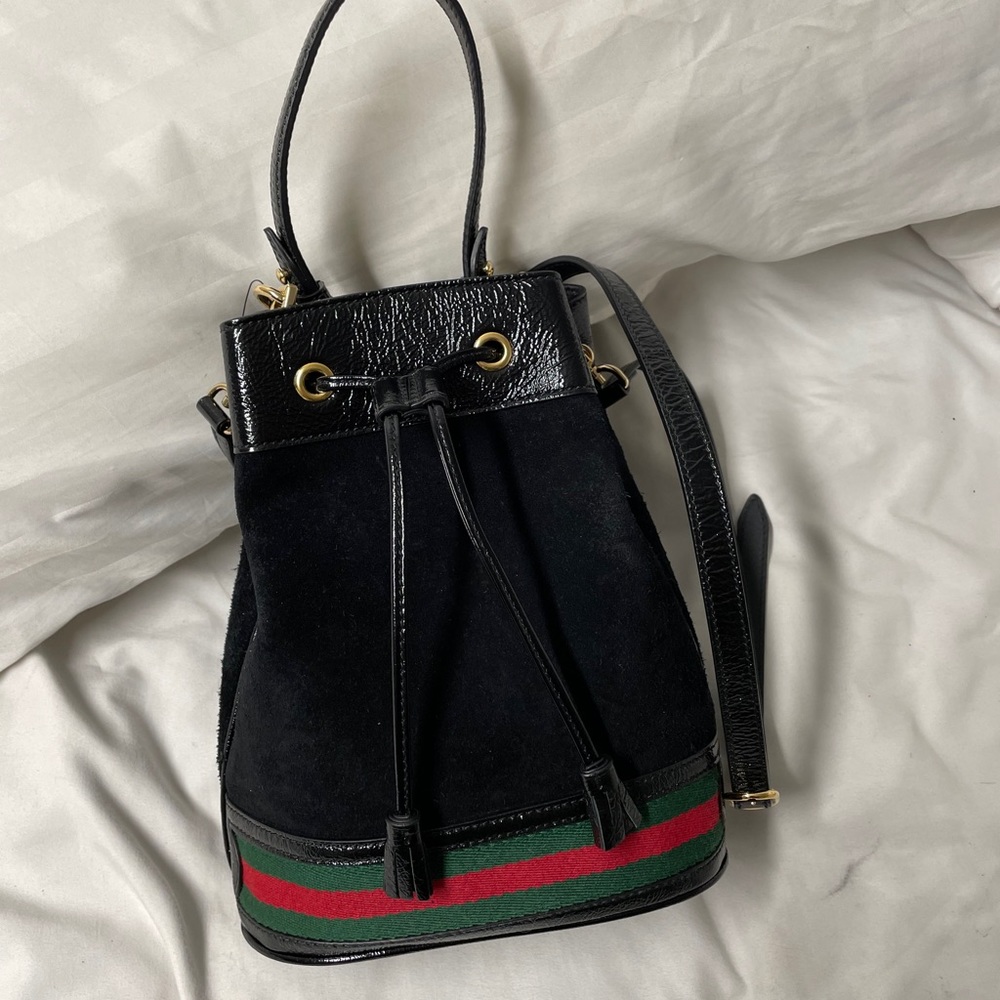 Gucci Ophidia suede bucket bag
